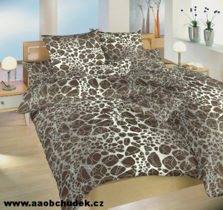 Povlečení bavlna Káva hnědá 140x200