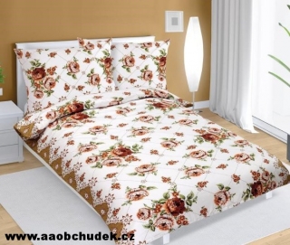 Bavlněné povlečení Růže hnědé 