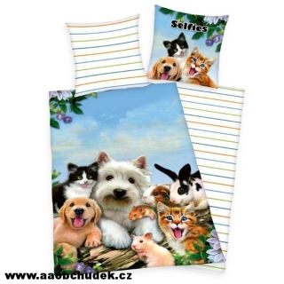 Povlečení Selfies Zvířátka