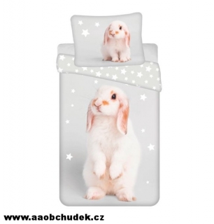 Povlečení Králíček Bunny grey 