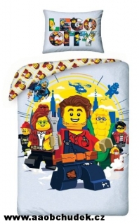 Povlečení Lego City šedé