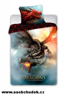 Povlečení Drak Dragon red 