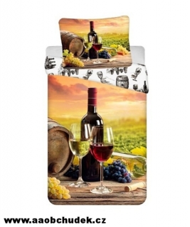 Povlečení fototisk Víno 