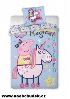Povlečení Peppa Pig Magical Unicorn