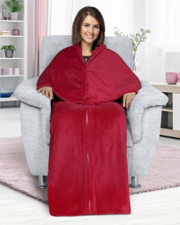 Televizní pytel jahodový TV zapínací deka