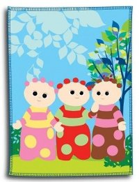 Fleesová dětská deka Night garden Noční zahrada