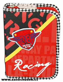 COOL školní penál s výbavou Racing červený