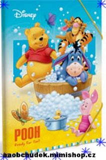 Desky s gumičkou na malé A5 sešity medvídek Pů 