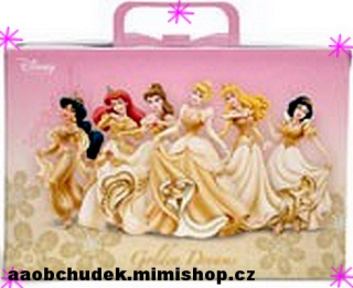 Kufřík PVC na výtvarnou výchovu Princezny Disney