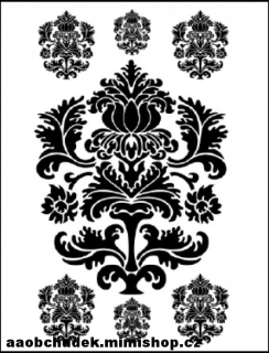 Dekorace na zeď samolepící obrázky velurové Ornament