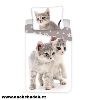 Povlečení Koťata grey 