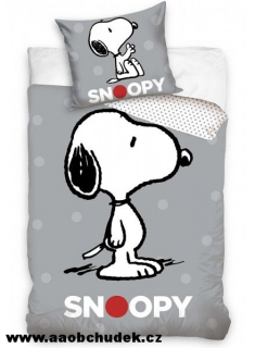 Povlečení Snoopy gray 