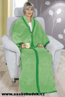 Televizní pytel zapínací deka zelená 